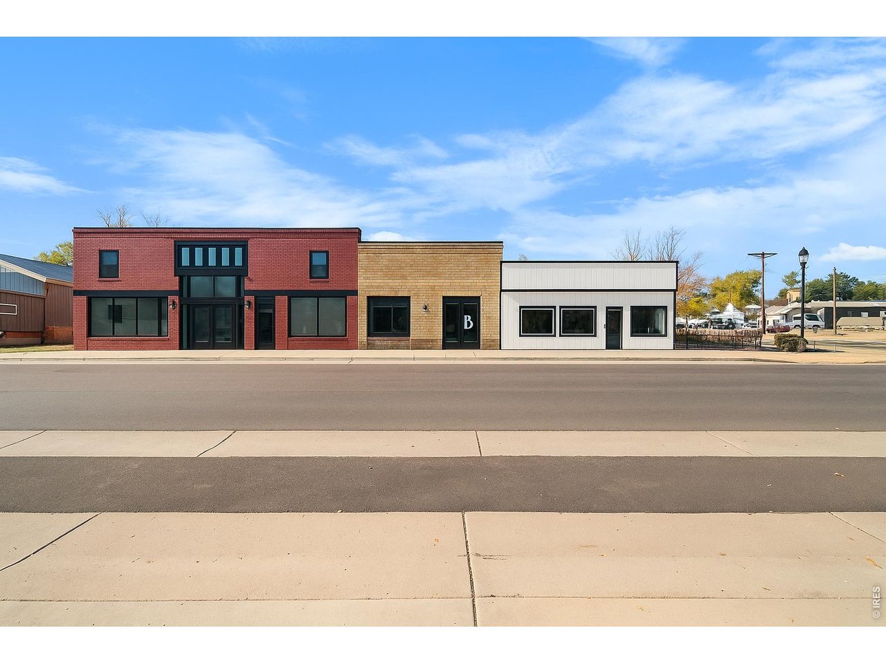 Historic Mead mixed-use building on Main Street, Mead Colorado